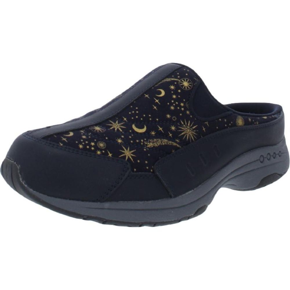 Easy Spirit Womens Travel Time 551 Navy Printed Slip On Mules Shoes NWT